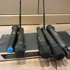 اجهزه مكبرات صوت ومكسر صوت وتحكم الاضاءه ومايكات