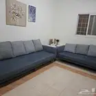 كنب للبيع الكبيره مترين طولها والصغير متر ونص قابل للفك