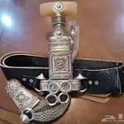 جنبية فاخرة صب فضة مقبض حك زراف وسلة سنياو عماني