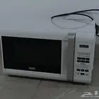 مايكرويف مستعمل نظيف لونه ابيض حجم وسط مايكرويف مستعمل جوده