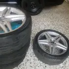 طقم جنوط مع كفرات مرسيدس اس.كلاس amg 2013  2006 S