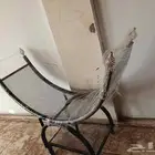 مناقل حطب لأهل البر جلسات تراثية كراسي حديد وكراسي خشب