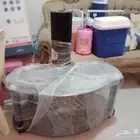 طاولة تليفزيون زجاج مزدوج قوية وفخمة دورين ممتازة ب70 ريال