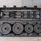 شنطة اوزان 50كيلو وجهاز رفع اثقال و الكرسي مستعمل 3 شهور 700