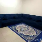كنب حرف L مجلس مع 4 وسائد مع سجاد