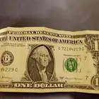 This image displays a one US dollar bill