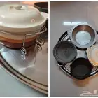 أربعة أواني عالية الجودة قابلة للحرارة طبخ أو فرن أو مغشات