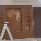 دھان شغل بويا داخلي خارجي رش  بورفل شغل باب خشب