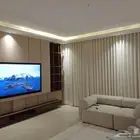 ديكورات جده شيبورد شاشه تلفزيون وارفف ومكتبه