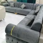 كنب جديد جاهز حرف ال و7نفر بأسعار مناسبة شامل التوصيل