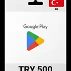 بطاقه قوقل بلاي تركي 500 ليره