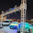 بوابات افتتاح ليازر اضاءت كشافات الوان مباني