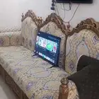 الكنب نضيف 6قطعما شاء الله مع ثنتين طولات