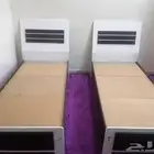 غرفه نوم دولاب وسريرين نفر