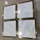 طاولة ضيافه معا 4 طاولة خدمه صغير زجاج شبيه الرخام