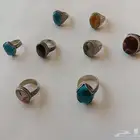 خواتم عقيق يمني وفيروز سيناوي جديده سعر المعمل