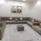 كنب شبه جديد و نجف شبه جديد 3 اضاءات