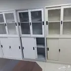 دولاب ملفات حديد و خشب جديد كرتون