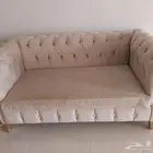 كنبة مخمل رصاصي 2 متر   82 سم كنبة بيج 180 سم
