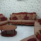 طقم كنب خشب قوي نظيف