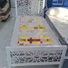 سرير حديد بديكور رقم واحد ضمان 12سنه