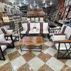 كراسي طقم خشب و حديد غطه طاولة مقاسات