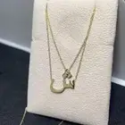 سلسال رقبة بالاسم و الزركون او الاحرف مطلي بماء الذهب