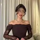 فستان بني