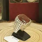 خواتم عقيق يماني كبدي وكرزي صياغة بحرينيه
