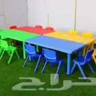 طاولات وكراسي مدرسيه