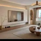 تصميم تنفيذ احترافي ديكور مدخل مجلس صاله خشبيه