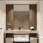 مدخل ديكور مرايه ورف وبديل الخشب