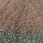 قماش تل فاخر مرصع بالكرستال سوارفسكي واللول.