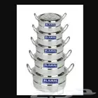 طقم قدور ا لمنيوم من الأمل مكون من 5 قدور