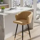 كراسي بار دوار أصفر و رصاصي