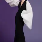 فستان ابيض واسود