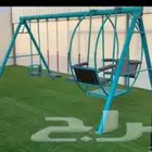 A bouncy rotating rubber swing all in iron. All new