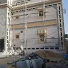 ديكورات خارجيه والياسه ملونه باللااسمنت الابيض وكسر رخام