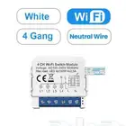 مفتاح إنارة ذكي (رباعي) صغير الحجم يعمل بنظام واي فاي wifi