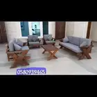 جلسات خارجية خشب سويدي طبيعي