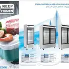 ثلاجات وفريزرات BANCOOL باب زجاج استيل درفه