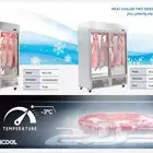 ثلاجة عرض لحوم جهتين زجاج