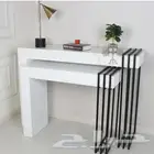 طقم كونسول استقبال مقلم مع الحديد