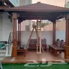 اكواخ ريفيه ومظلات خشبيه