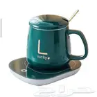 كوب قهوة سيراميك مع قاعدة تسخين