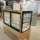 ثلاجات عرض ALFURAT استيل فضي وذهبي مربع