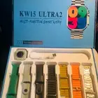 ساعة ذكية Kw15 Ultra 2 مع 7 أحزمة وحقيبة للساعة