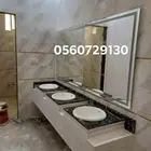 من المصنع للعميل مغاسل رخام تفصيل وتوريد (طبيعى  صناعى).