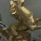 حصان أوروبي نحاس مطلي بالكامل ذهب