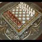 للبيع رقعةشطرنج من الخشب الموزاييك حفر.. مع أحجار صب جميلة.